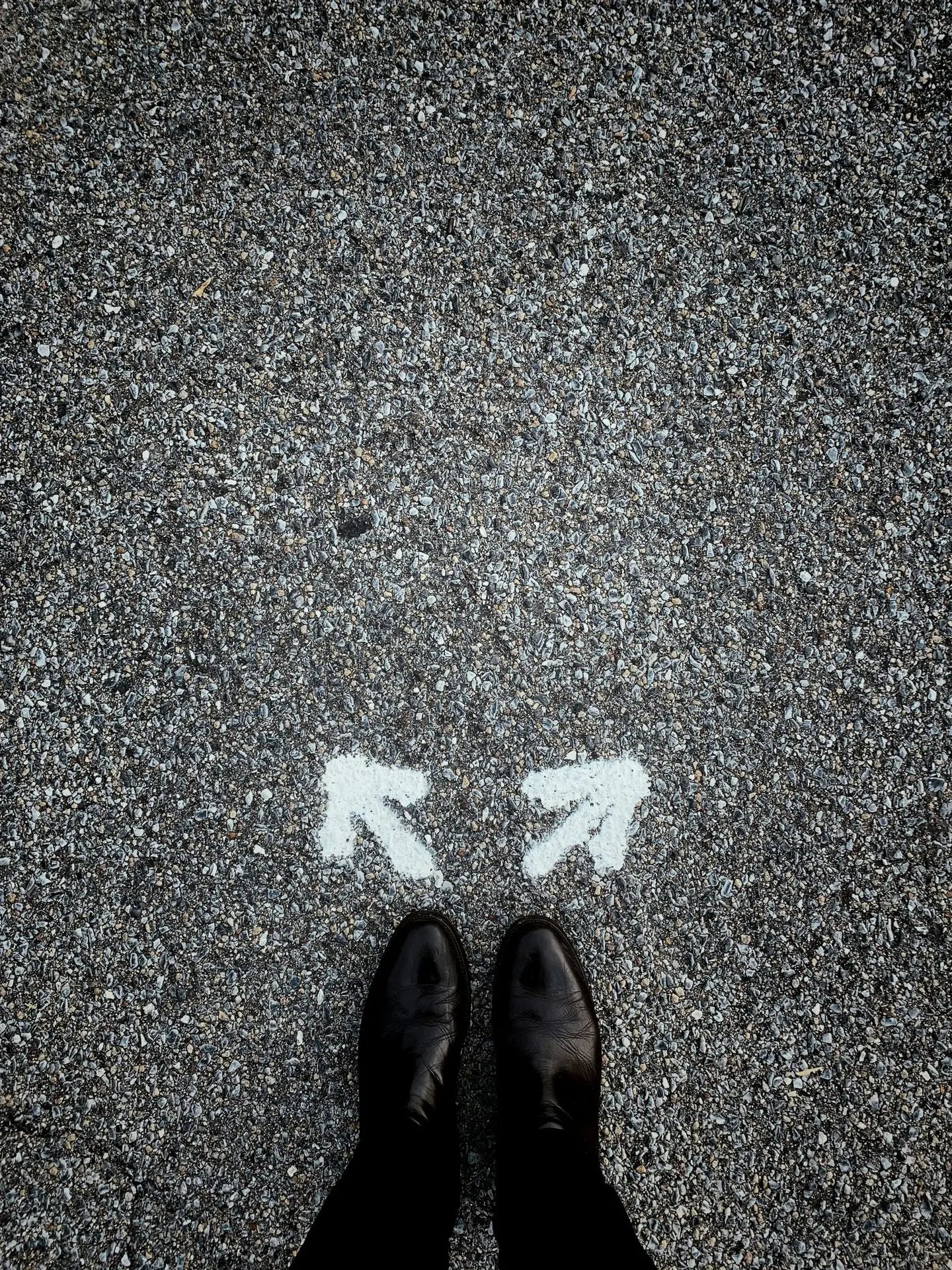 a person standing in the middle of a street