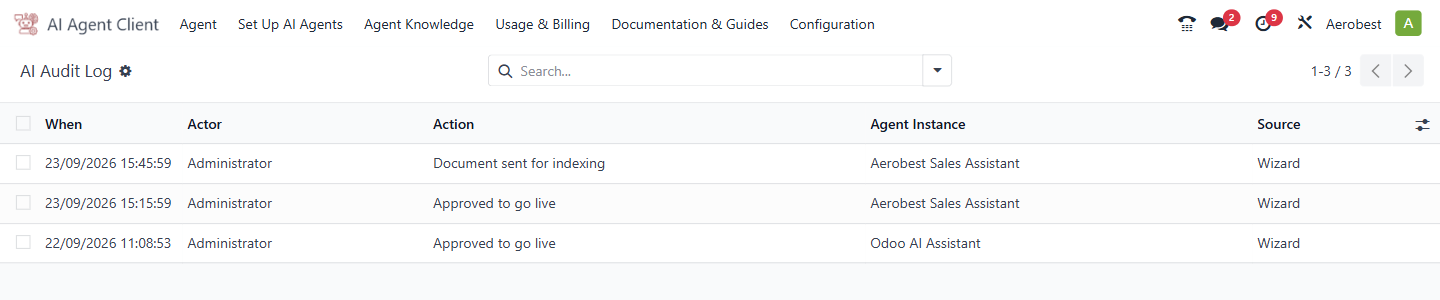The AI Audit Log: who did what to which agent, and when